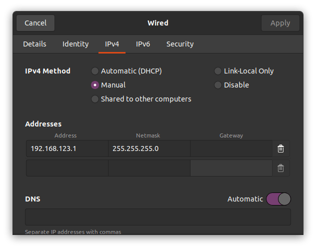 Network Adapter Settings