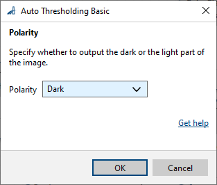 Auto Thresholding vTool Settings