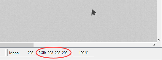 Reading RGB Values from the Status Bar