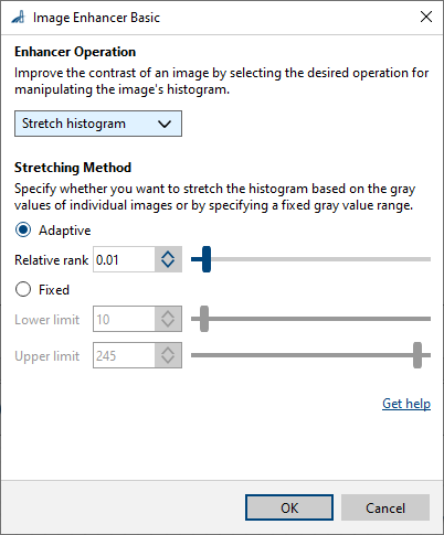 Image Enhancer Basic vTool Settings