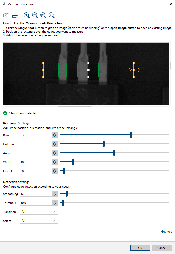 Measurements vTool Settings