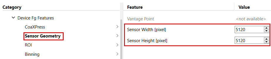 pylon Viewer: Sensor Geometry