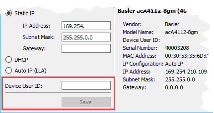 Device User ID Controls