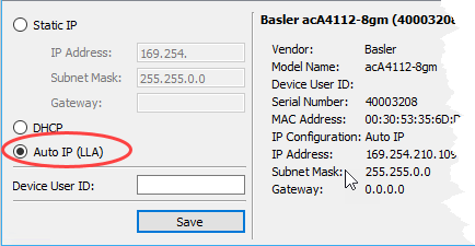 Auto IP (LLA) Option