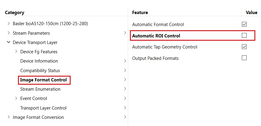 pylon Viewer: Automatic ROI Control