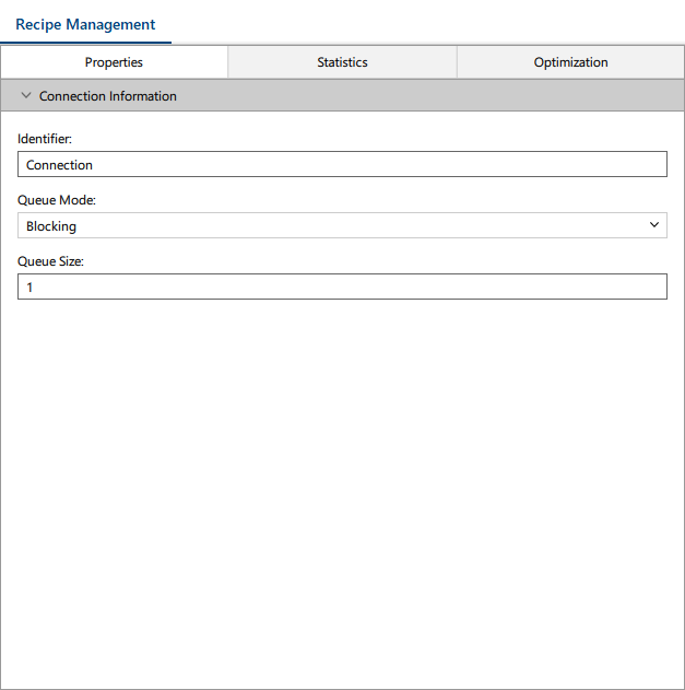 Recipe Management - Connection Information