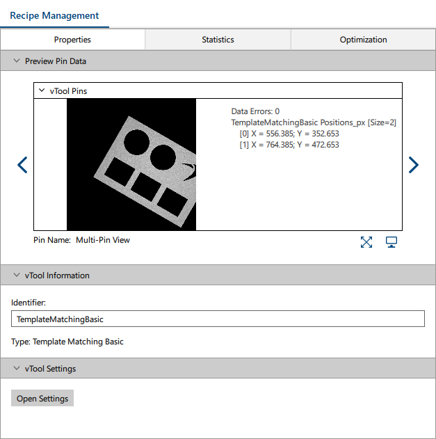 Recipe Management - Properties Tab