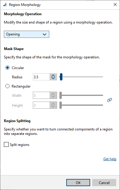 Region Morphology vTool Settings