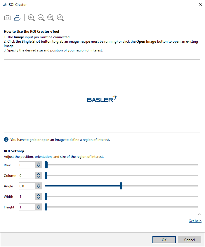 ROI Creator vTool Settings