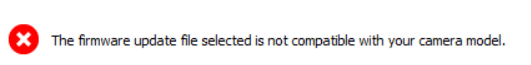 Firmware Updater Error Message