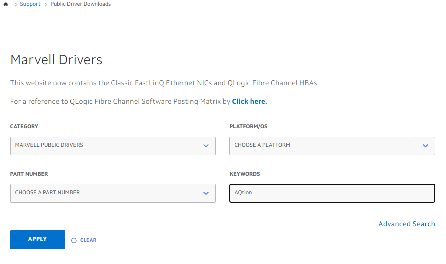 Marvel Driver Filter Settings