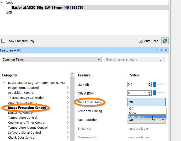 Enabling Gain Auto