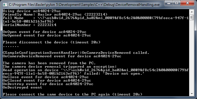 DeviceRemovalHandling Sample Code